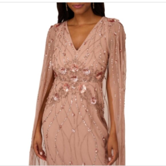 Adrianna Papell 191906600 Women's Black Long Dress - Picture 4 of 5